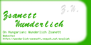 zsanett wunderlich business card